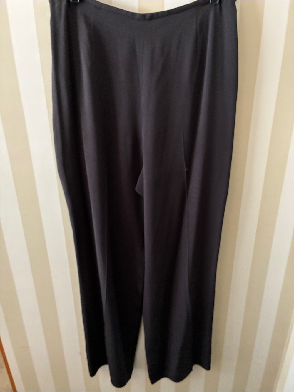 Talbots Women’s Black Wide-Leg Silk Trousers